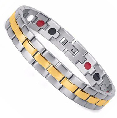 Rolex Style two tone Stainlesss Steel Bio Magnetic Bracelet