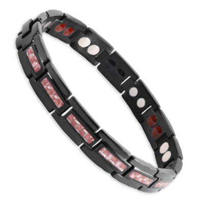 Bio Magnetic Bracelet Titanium Black and Red