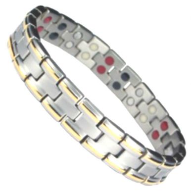 Ardan Titanium and Gold Magnetic Bracelet