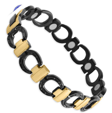 Black and Gold Magnetic Horseshoe bracelet