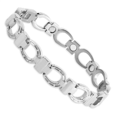 Silver Magnetic Horseshoe bracelet